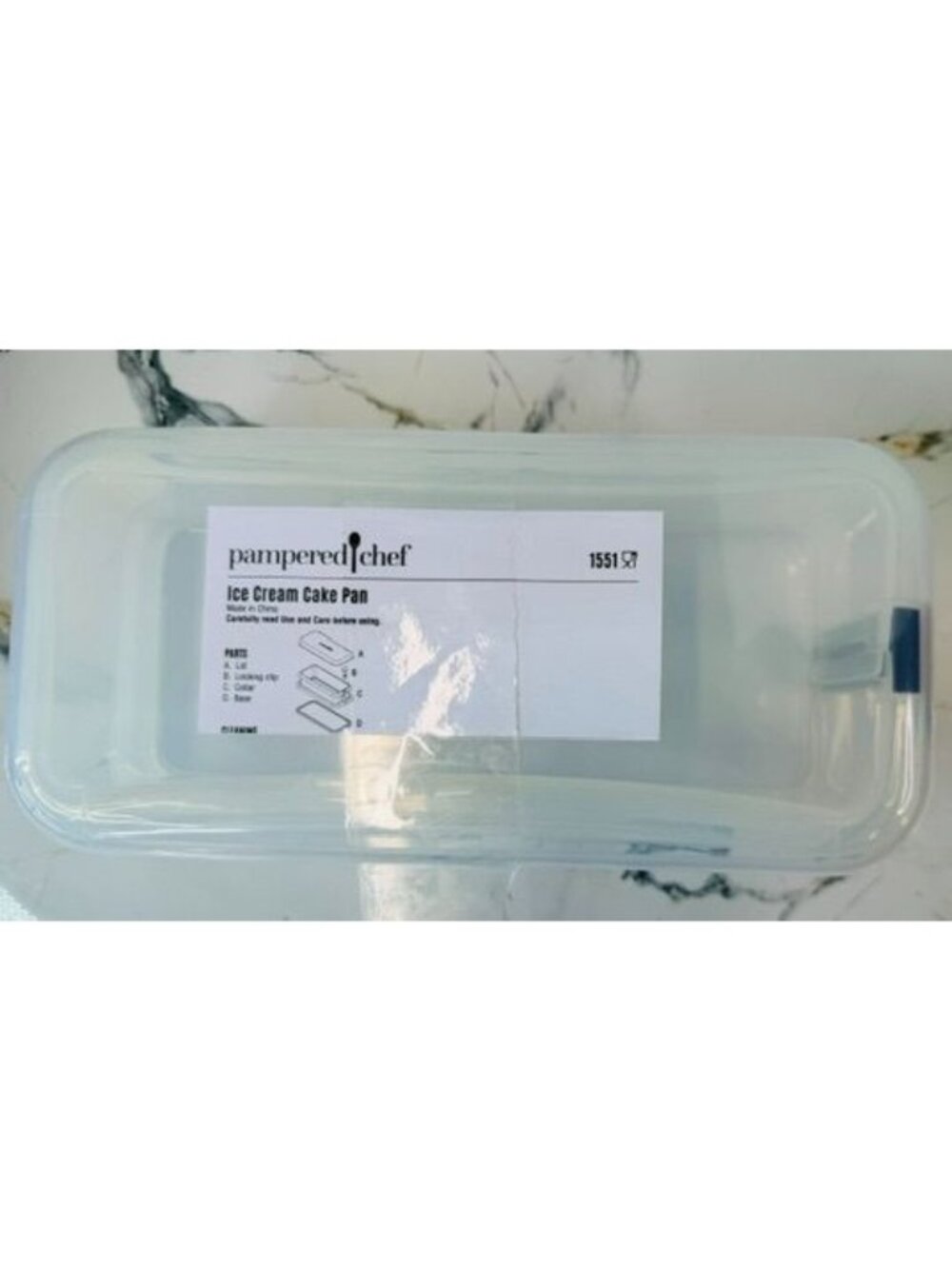 Pampered Chef Ice Cream Cake Pan #1551 Retired Discontinued Rectangular Baker